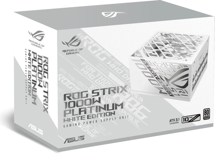 Zasilacz Asus ROG Strix 1000W Platinum White Edition (90YE00W4-B0NA00) - obraz 16