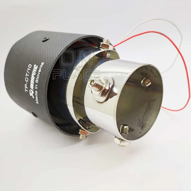 Насадка на глушник Akrapovic одинарна 60мм-170мм (J32) | Карбонова насадка на вихлопну трубу - зображення 5