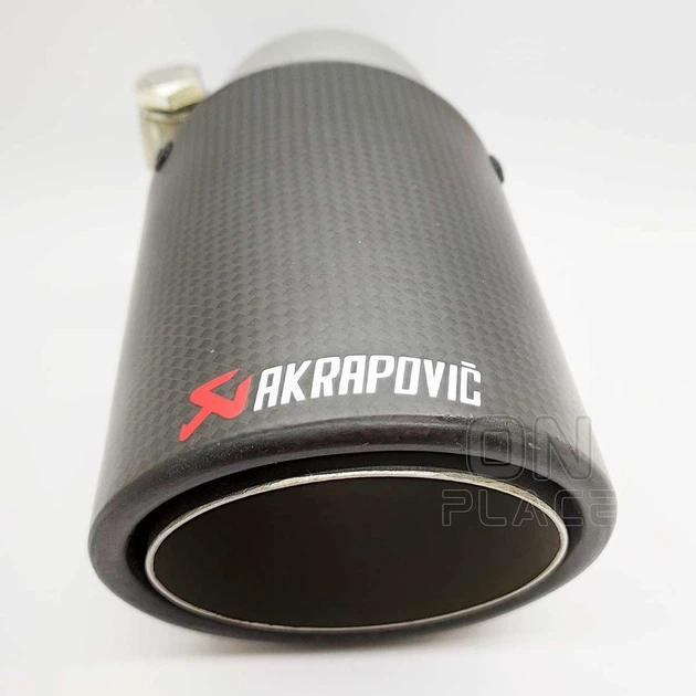 Насадка на глушитель Akrapovic одинарная 60мм-175мм (JB) | Карбоновая насадка на выхлопную трубу - изображение 2