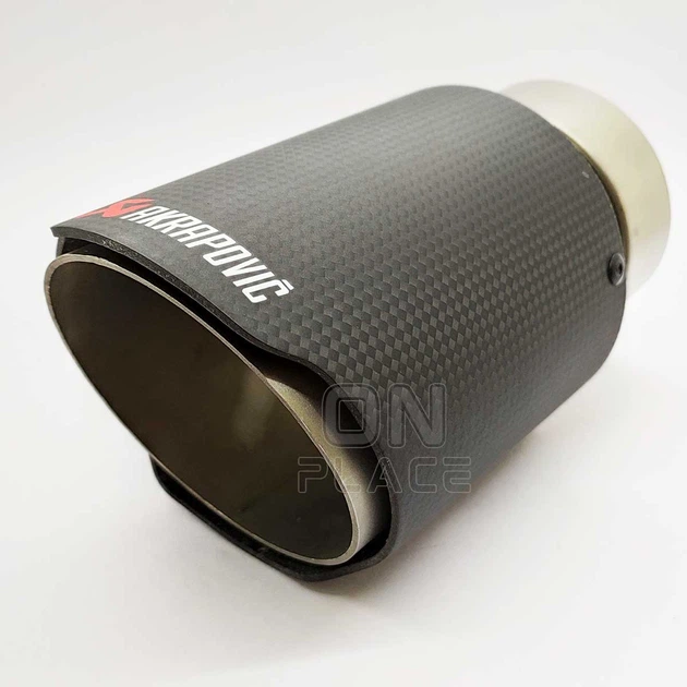 Насадка на глушитель Akrapovic одинарная 65мм-175мм (ZB) | Карбоновая насадка на выхлопную трубу - изображение 2