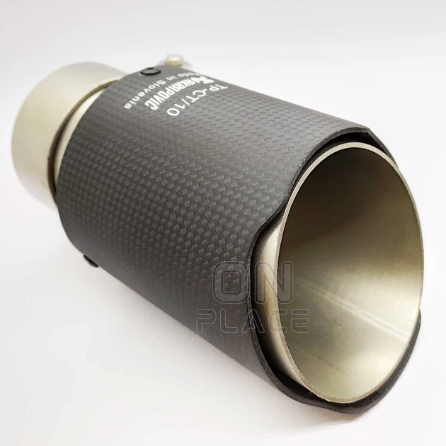 Насадка на глушитель Akrapovic одинарная 65мм-175мм (ZB) | Карбоновая насадка на выхлопную трубу - изображение 6