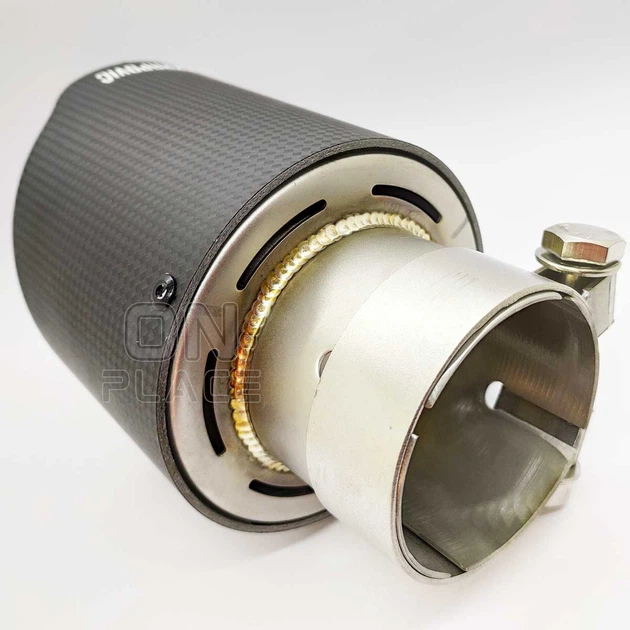 Насадка на глушник Akrapovic одинарна 60мм-175мм (ZB) | Карбонова насадка на вихлопну трубу - зображення 3
