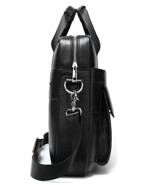 Чоловіча шкіряна сумка для ноутбука та документів чорна Tiding Bag RD-23134 - Фото 8 Чоловіча шкіряна сумка для ноутбука та документів чорна Tiding Bag RD-23134 - зображення 8