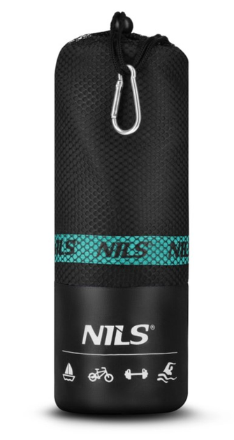 Ręcznik NILS CAMP NCR13 z mikrofibry 200 x 90 cm Czarny (5907695592979) - obraz 7