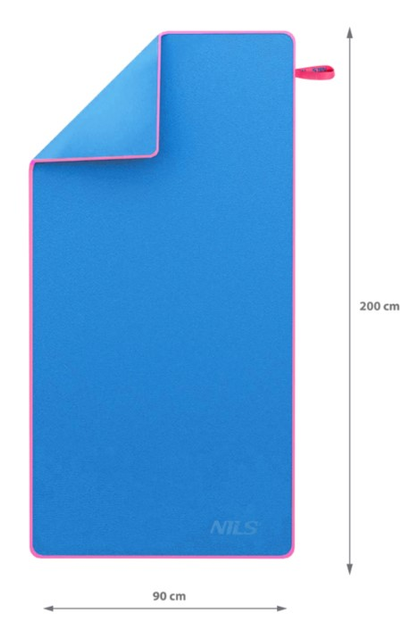 Ręcznik NILS CAMP NCR13 z mikrofibry 200 x 90 cm Niebieski (5907695598773) - obraz 6