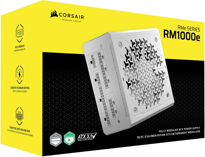 Zasilacz Corsair RM1000e Gold 1000W White (CP-9020294-EU) - obraz 10