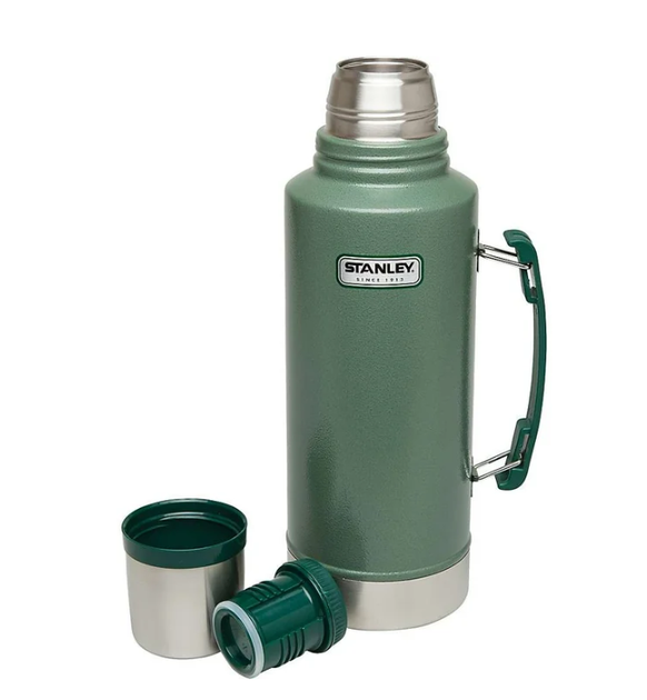 Термос стальной вакуумный Стенли Классик Stanley Legendary CLASSIC 1,9 литра цвет Hammertone Green - Фото 4 Термос стальной вакуумный Стенли Классик Stanley Legendary CLASSIC 1,9 литра цвет Hammertone Green - изображение 4