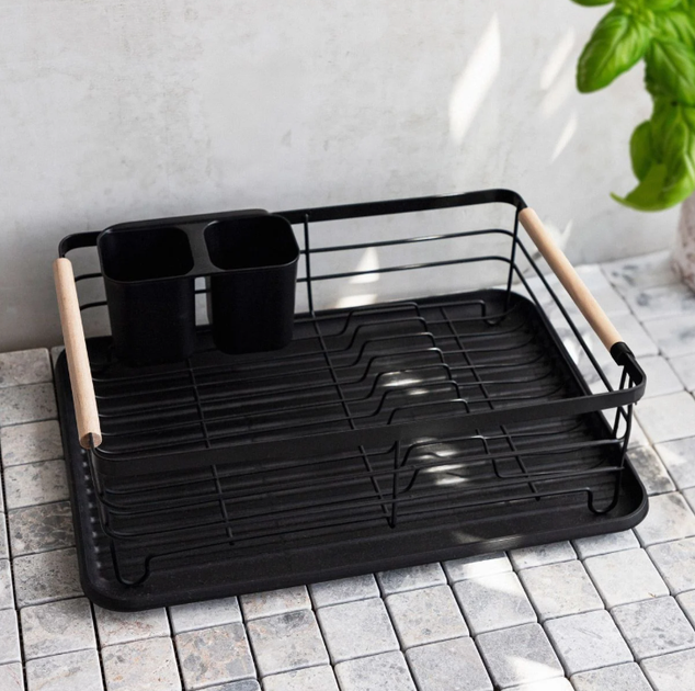Ociekacz do naczyń HOMLA Plystre czarny 42 x 31 x 13 cm (5904183887197) - obraz 5