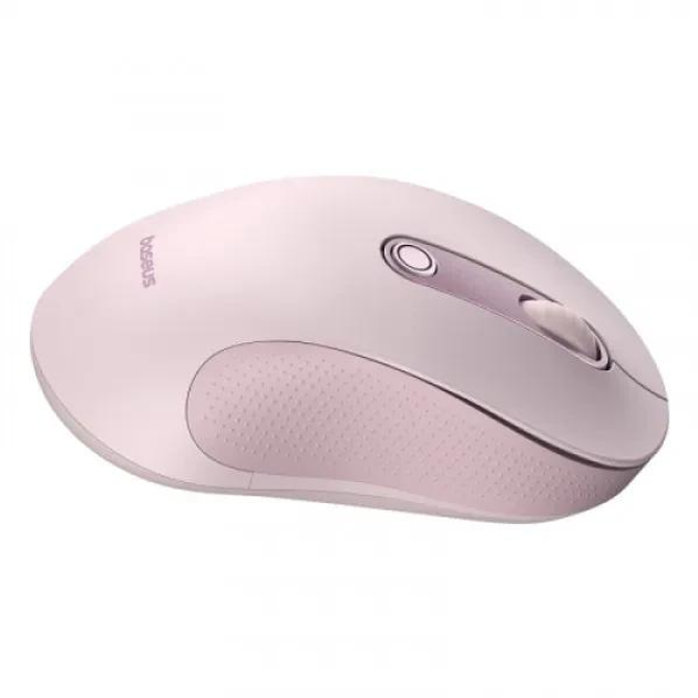 Компьютерная мышь Baseus F02 Ergonomic Wireless Mouse Pink, 2.4G, ВТ 5.2, 1000-4000 DPI, 1хАА, B01055505411-01 - изображение 3