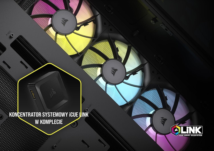 Obudowa Corsair iCUE LINK 6500X RGB z dwiema komorami Mid-Tower ATX Black (CC-9011269-WW) - obraz 5