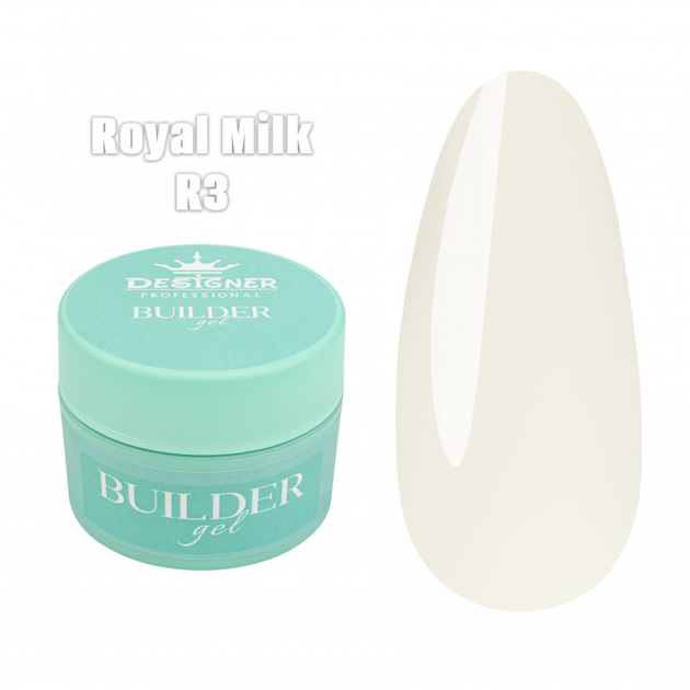 Моделирующий гель для наращивания ногтей (молочный) Builder Gel R3 Designer Professional 15 мл - Фото 1 Моделирующий гель для наращивания ногтей (молочный) Builder Gel R3 Designer Professional 15 мл - изображение 1
