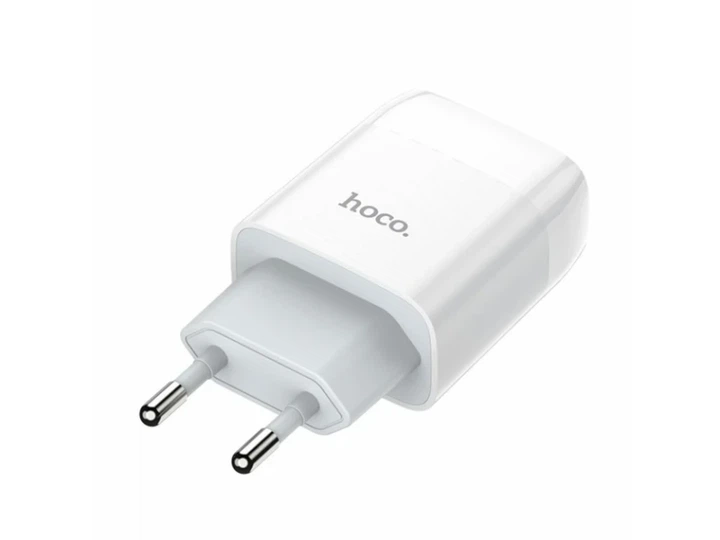 Мережевий зарядний пристрій Hoco C73A Glorious dual port charger White - изображение 2