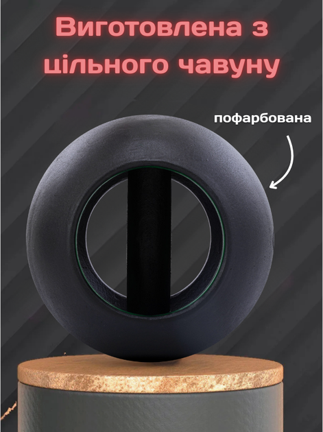 Гіря-дзвін чавунна чорна пофарбована BALL BELL LiveUp LP8047-18LB 8кг (чавун) - зображення 2