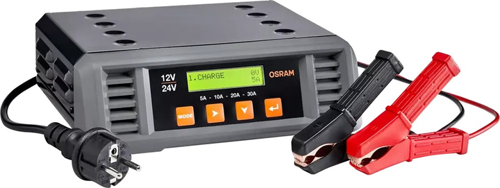 Зарядний пристрій акумуляторів OSRAM BATTERYcharge PRO 30A 12В/24В (4052899629073) - зображення 2