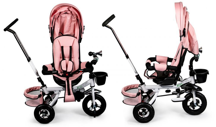 Триколісний велосипед EcoToys Delux 360° JM-068-17 Рожевий (5903089068464) - зображення 11