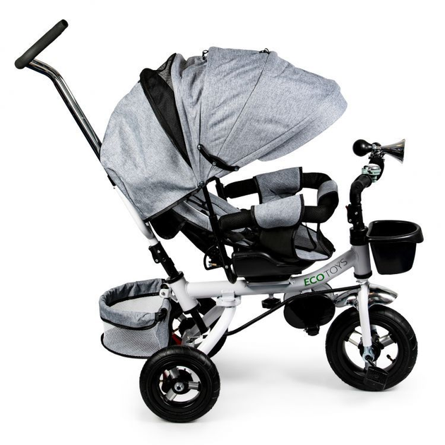 Триколісний велосипед EcoToys Delux 360° JM-068-17 Сірий (5903089063324) - зображення 4