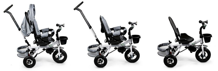 Триколісний велосипед EcoToys Delux 360° JM-068-17 Сірий (5903089063324) - зображення 10