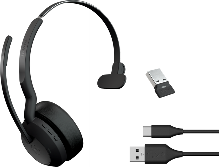 Навушники Jabra Evolve2 55 Link380a MS Mono Black (25599-899-999) - зображення 8