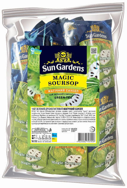 Зелений чай Sun Gardens Magic Soursop 50 пакетиків по 1.5 г від Rozetka на платформі USKIDKA Акція на Зелений чай Sun Gardens Magic Soursop 50 пакетиків по 1.5 г від Rozetka