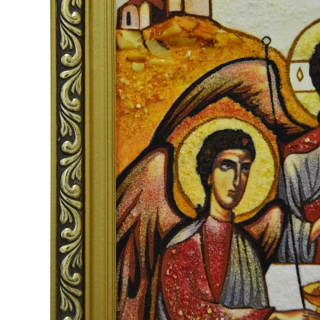 Икона "Святая Троица" янтарная Л. Кинцурашвили 30х40 - Фото 8 Икона "Святая Троица" янтарная Л. Кинцурашвили 30х40 - изображение 8