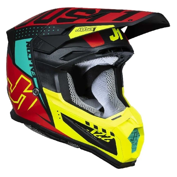 Мотошолом Just1 J22-F Falcon Fluo Red Yellow Black - M - зображення 2