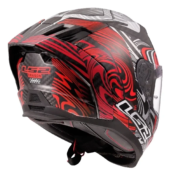 Мотошолом LS2 FF807 Dragon Enthum Red - XL - зображення 3