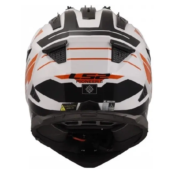 Мотошолом LS2 MX702 Pioneer 2 Namib White Orange - S - зображення 3