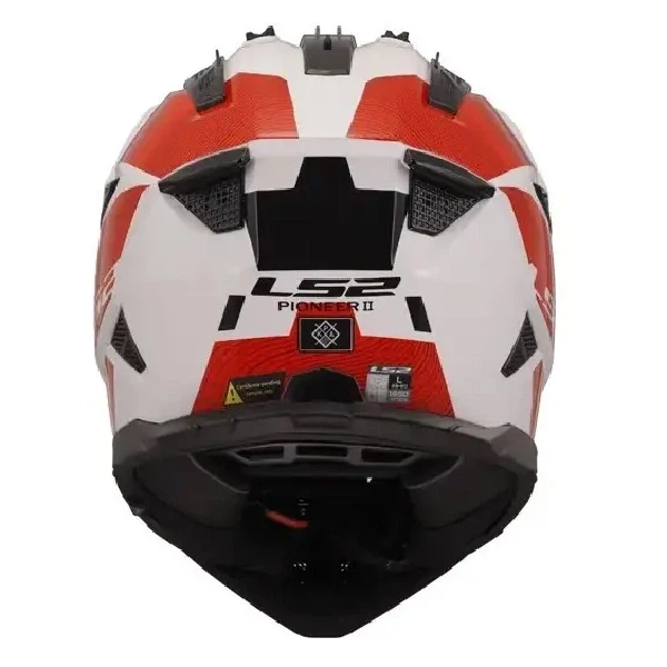 Мотошолом LS2 MX702 Pioneer 2 Hill White Red - XXL - зображення 2