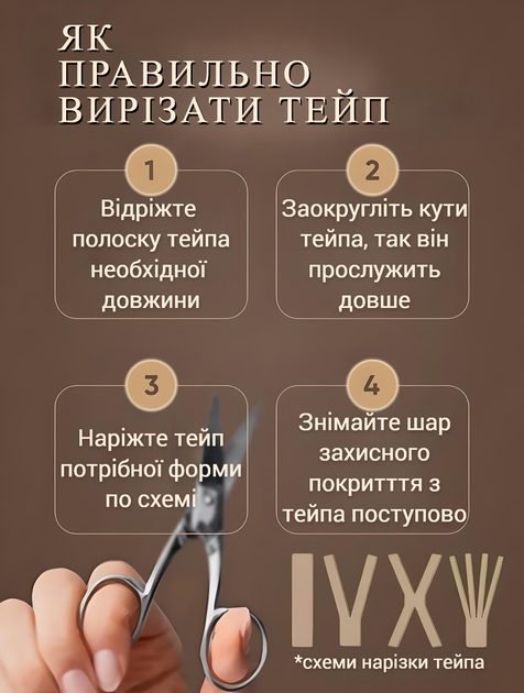 Кинезио тейп для лица и тела Kinesio tape, размер 2,5см*5м, синий комуфляж (LS-KT-06-2_5) - изображение 5