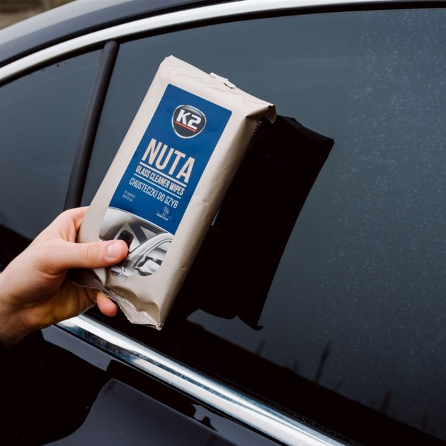 Ściereczki nawilżane K2 NUTA WIPES do czyszczenia szkła i luster 24 sztuki (5906534002204) - obraz 3
