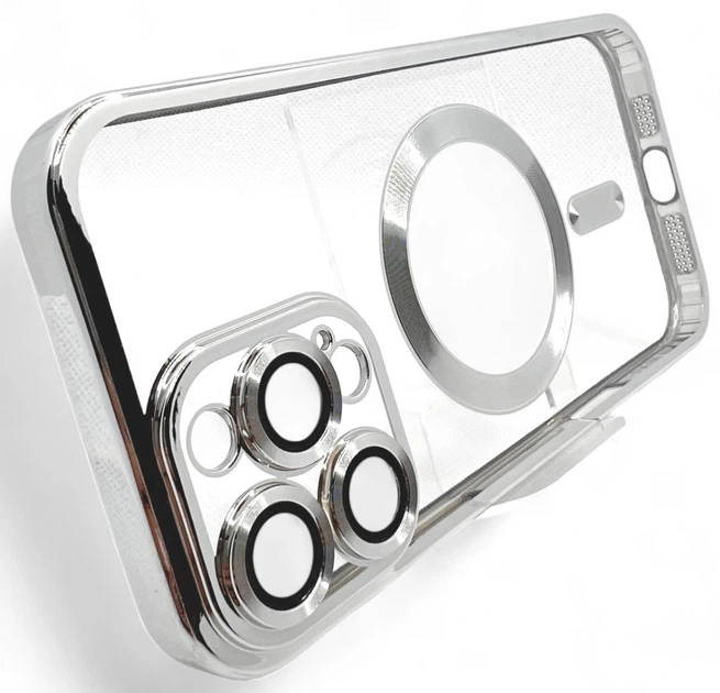 Чохол для смартфона BeCover TPU Chrome Case MagSafe для Apple iPhone 16 Pro Max Silver (BC_712088) - зображення 3