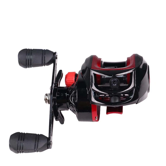 Катушка рыболовная мультипликаторная для спиннинга правая рука Yumoshi AK 200 Black-Red Right - Фото 6 Катушка рыболовная мультипликаторная для спиннинга правая рука Yumoshi AK 200 Black-Red Right - изображение 6