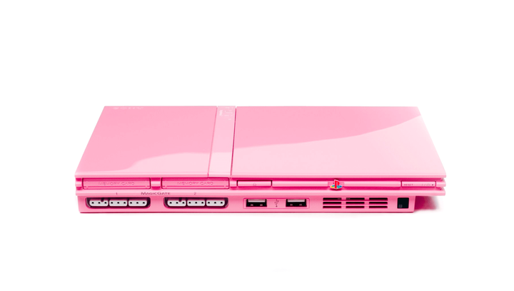 Набор Консоль Sony PlayStation 2 Slim SCPH-7xxx Limited Edition Chip Pink Б/У + Геймпад Проводной RMC Black - Фото 4 Набор Консоль Sony PlayStation 2 Slim SCPH-7xxx Limited Edition Chip Pink Б/У + Геймпад Проводной RMC Black - изображение 4