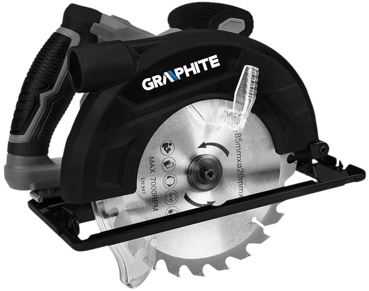 Pilarka tarczowa Graphite 1200 W 185 mm 58G489 (5902062205544) - obraz 1