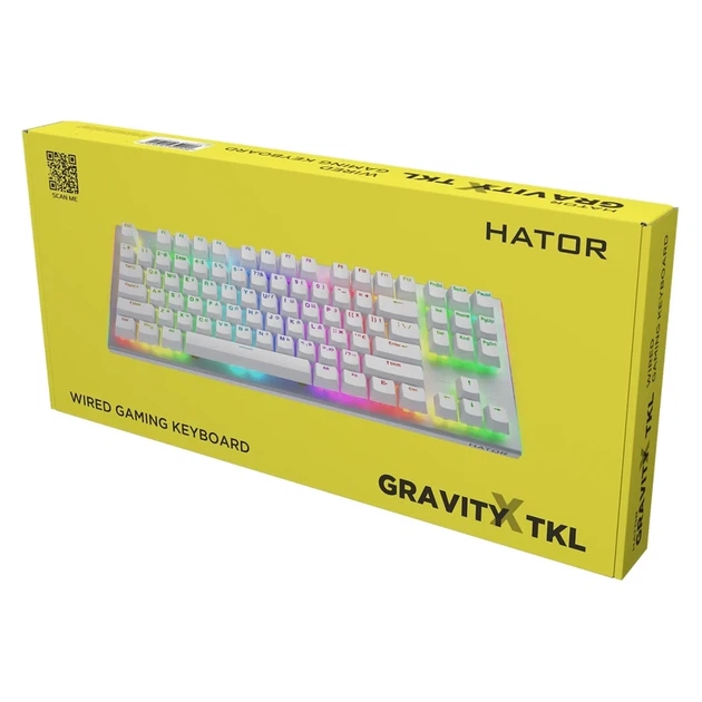Клавіатура HATOR Gravity X TKL Aurum Orange Linear White (HTK551UA) - Фото 6 Клавіатура HATOR Gravity X TKL Aurum Orange Linear White (HTK551UA) - изображение 6