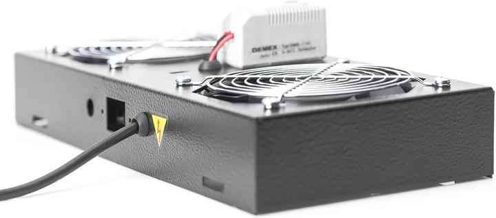 Sufitowa jednostka chłodząca do szaf serwerowych Digitus 2 x Fans Black (DN-19 FAN-2-WM-T-SW) - obraz 3