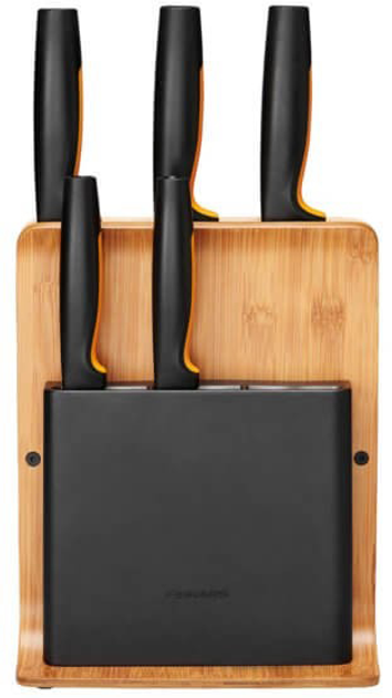 Набор ножей Fiskars FF с бамбуковой подставкой 5 шт (1057552) - изображение 2