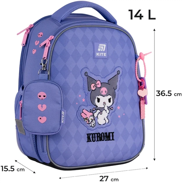 Шкільний набір Kite Education Kuromi 3 предмети (SET_HK25-555S-2) - зображення 3