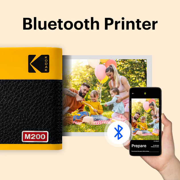 Фотопринтер Kodak Mini 2 Era M200 Bundle + 60 аркушів Yellow/Black (0192143003953) (955555906421878) - Уцінка - зображення 2