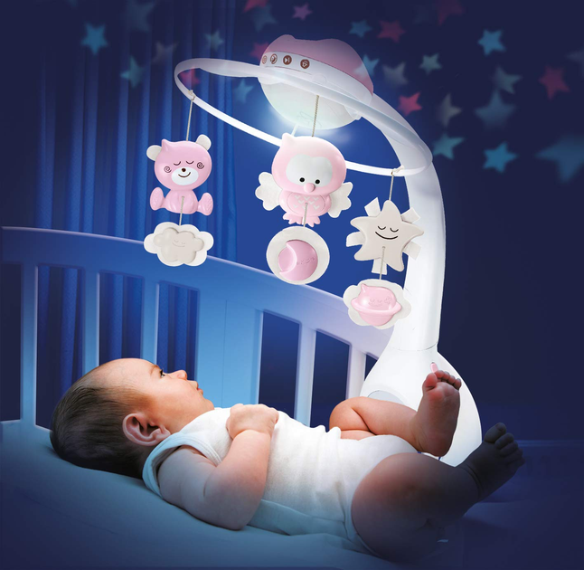Lampka nocna Infantino B-Kids Karuzelka 3 w 1 Muzyczna rozowa (773554049145) (955555908242942) - Outlet - obraz 2
