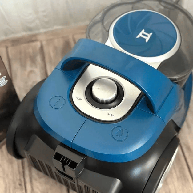 Мощный пылесос с насадкой для мягкой мебели Henschll 3000W, Колбовый пылесос для сухой уборки XN19-89 Blue - изображение 3