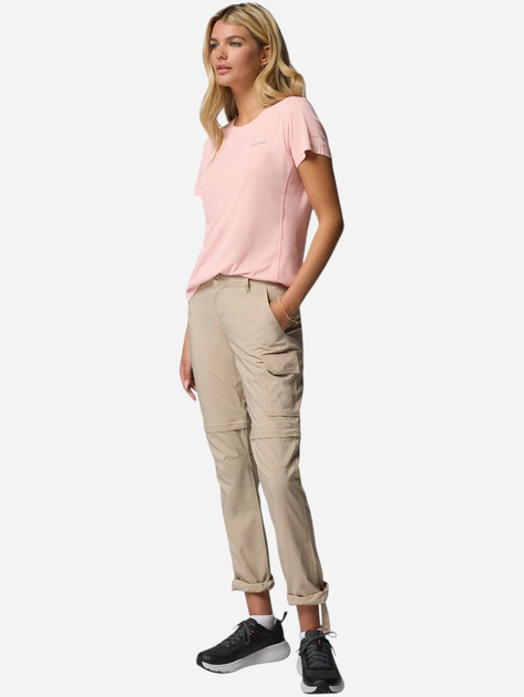 Спортивна футболка жіноча Columbia Zero Rules Light SS Crew 2131723669 XL Рожева (195982263489) - зображення 4