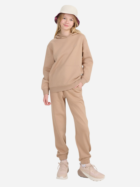 Spodnie dresowe dziewczęce młodzieżowe joggery 4F 4FJWSS25TTROF1187-83S 158 cm Beżowe (5905700426134) - obraz 3