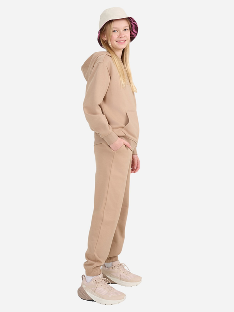 Spodnie dresowe dziewczęce młodzieżowe joggery 4F 4FJWSS25TTROF1187-83S 158 cm Beżowe (5905700426134) - obraz 4