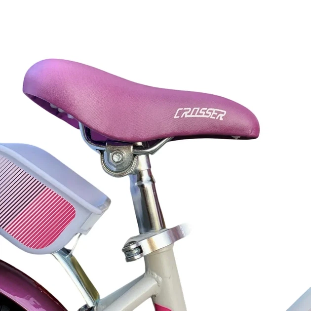 Детский велосипед с багажником для куклы и корзиной Crosser Kids Bike 20" Розовый - изображение 9