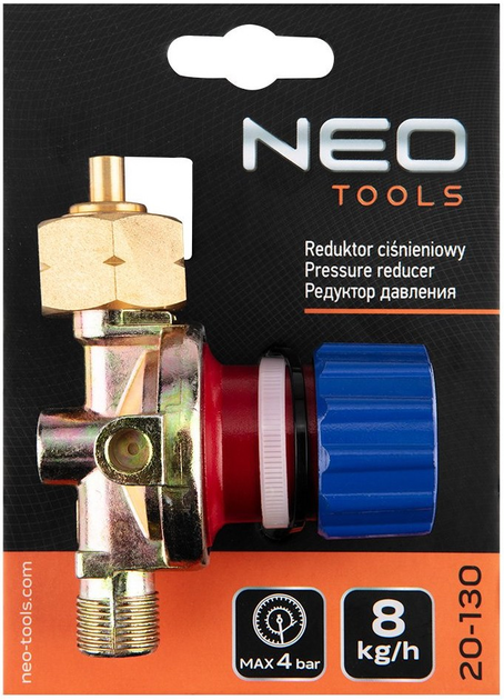 Газовий редуктор NEO Tools з регулятором тиску 20-130 (5907558460247) - зображення 2