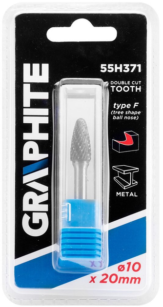 Frez do metalu Graphite HM 10 x 20 mm typ F 55H371 (5902062509154) - obraz 2