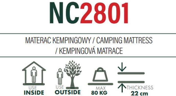 Матрац кемпінговий Nils Camp NC2801 191 x 73 x 22 см L Зелений (5908261682803) - зображення 3