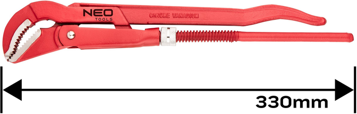 Ключ для труб NEO Tools тип 45 1" 330 мм 02-426 (5907558463156) - зображення 3