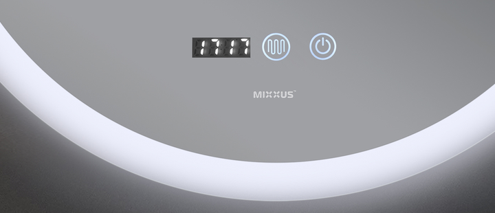 Зеркало Mixxus PLAIN MC10-60 с Led Touch, Anti-fog, диммером, регулятором яркости, часами (MI6013) - изображение 2